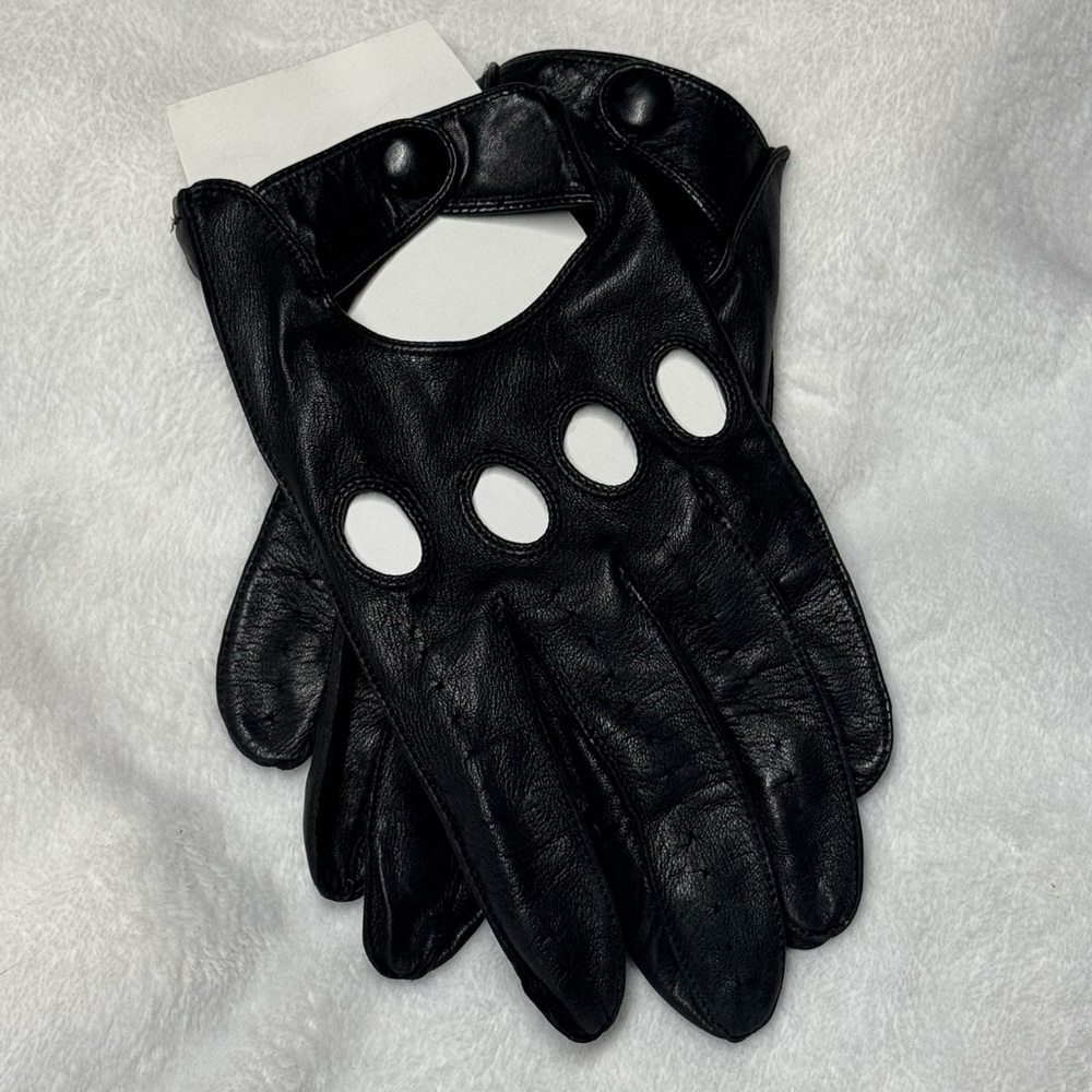 Coach Black Leather Men's Driving Gloves